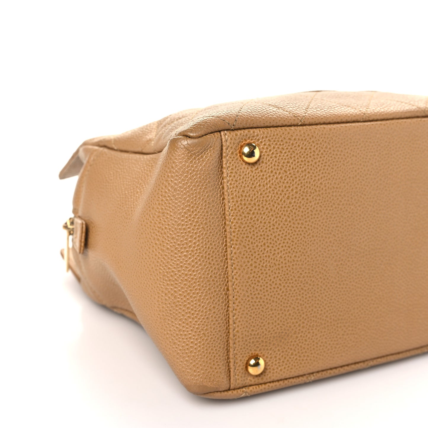 Caviar Quilted Petit Timeless Tote PTT Dark Beige