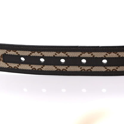 Gucci Monogram Dollar Calfskin 40mm Belt 95 38 Beige Ebony Testa di Moro 5 of 5