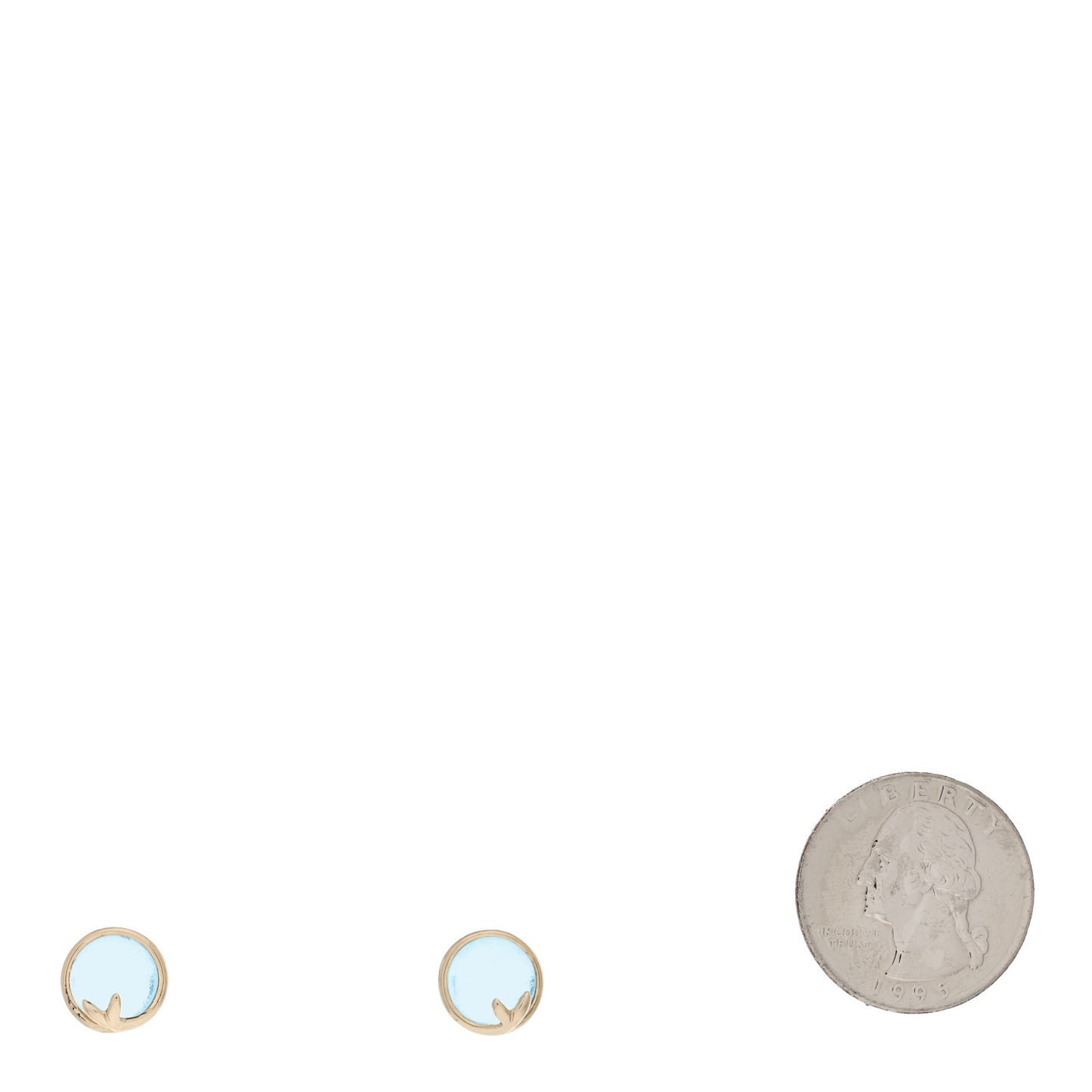 18K Yellow Gold Blue Topaz Paloma Picasso Olive Leaf Earrings