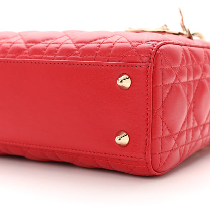 Christian Dior CHRISTIAN DIOR Lambskin Cannage Small Lucky Badges My Lady Dior Red 9 of 9