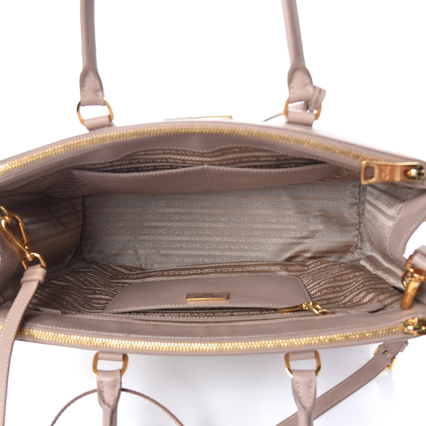 Saffiano Medium Galleria Double Zip Tote Cammeo