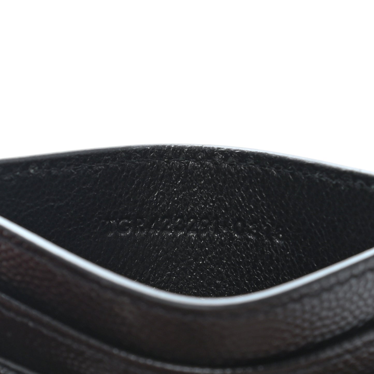Grain De Poudre Matelasse Chevron Monogram Credit Card Case Black
