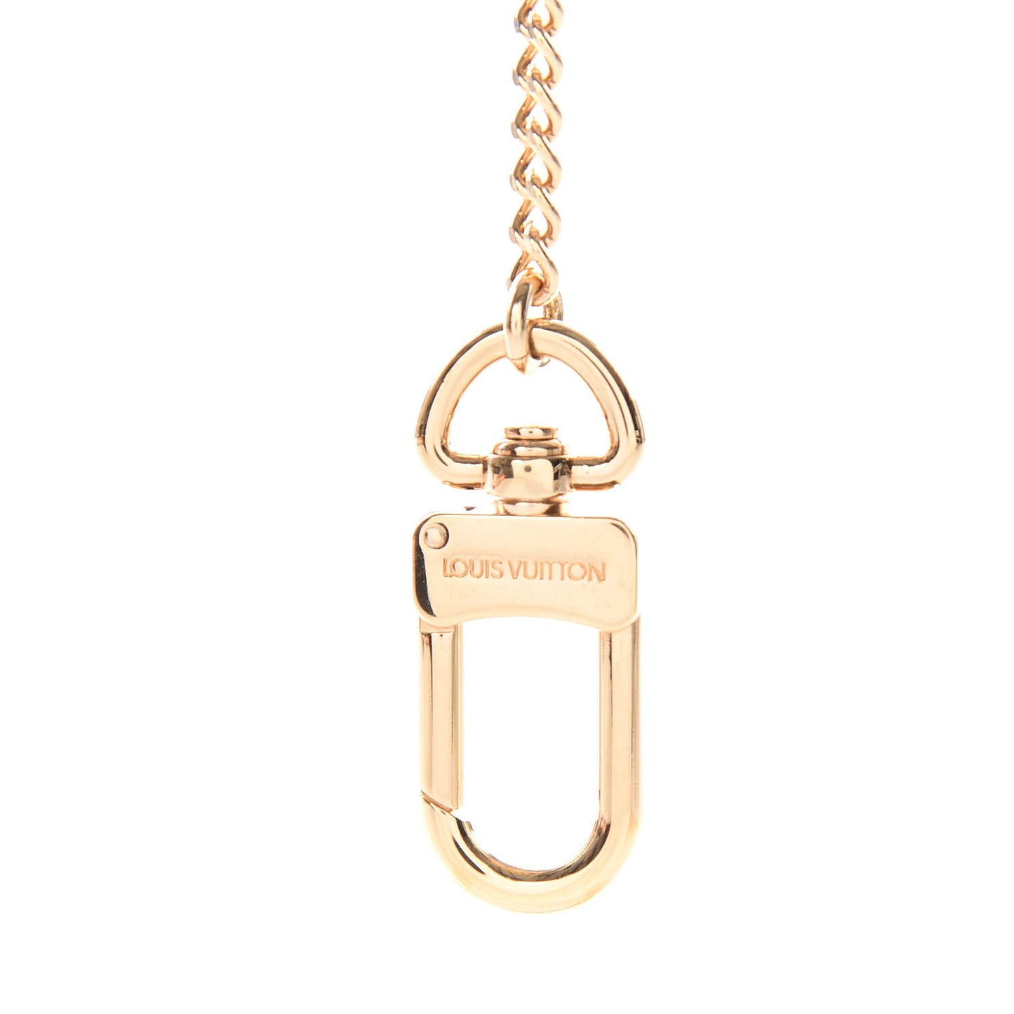Metal Pochette Extender Key Ring Chain Gold