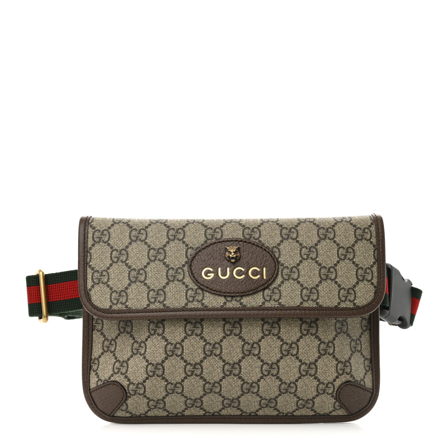 Gucci GG Supreme Monogram Neo Vintage Web Belt Bag Brown 1 of 10