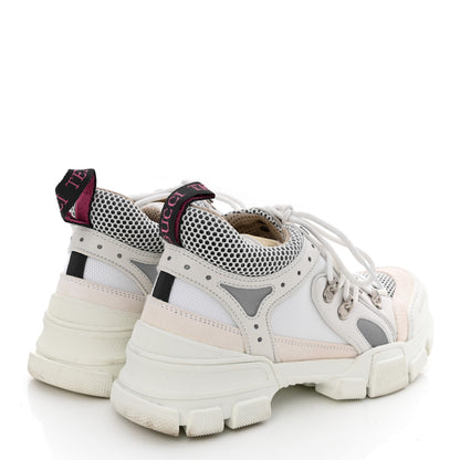 Gucci X SEGA Mesh Calfskin Suede Womens Flashtrek Sneakers 37 Great White 4 of 10