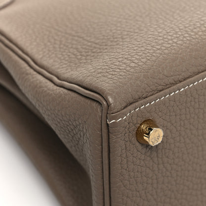 Hermes Togo Kelly Retourne 25 Etoupe 10 of 11