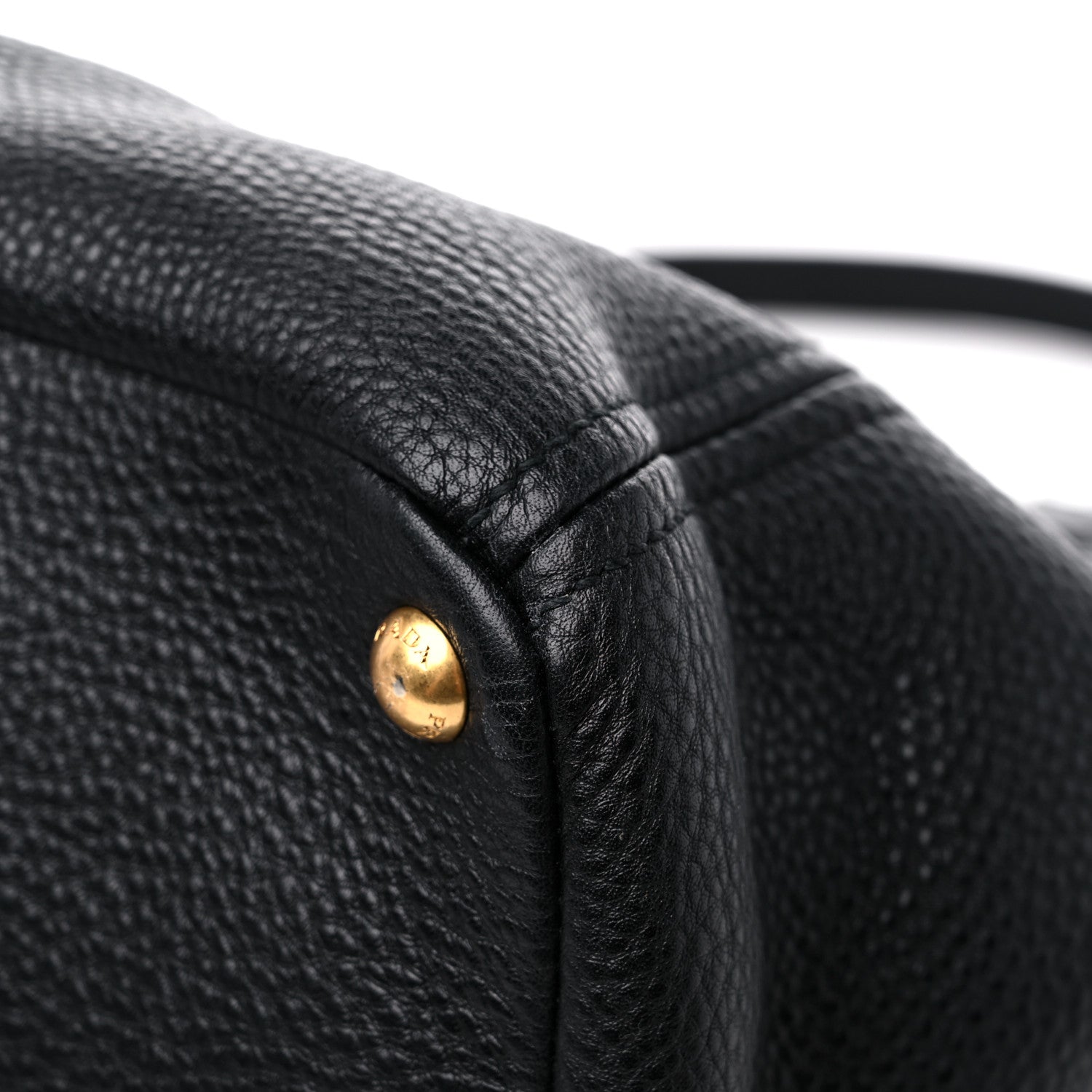 Prada Vitello Daino Shoulder Bag Black 10 of 13