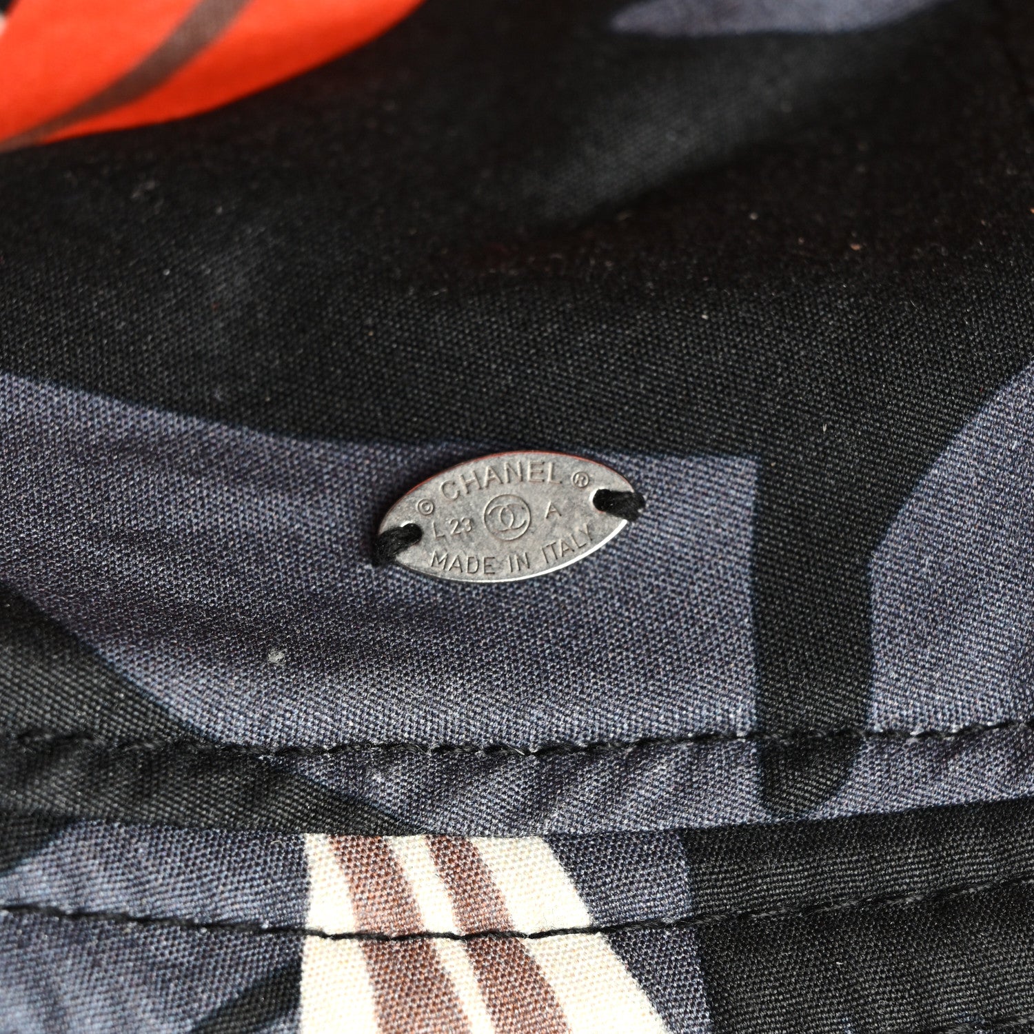 Chanel Canvas CC Bucket Hat Black Black Orange 1489905 – FASHIONPHILE