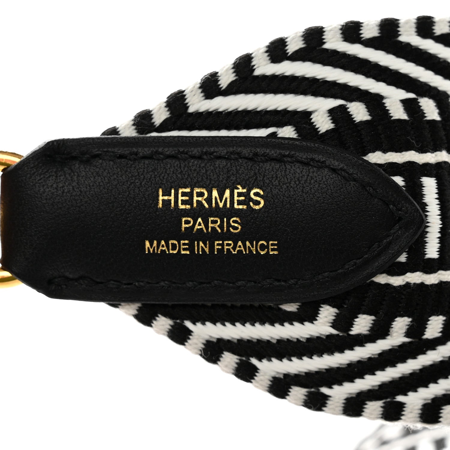 Hermes Toile Swift 50mm Sangle Cavale Shoulder Strap Black Ecru 3 of 6