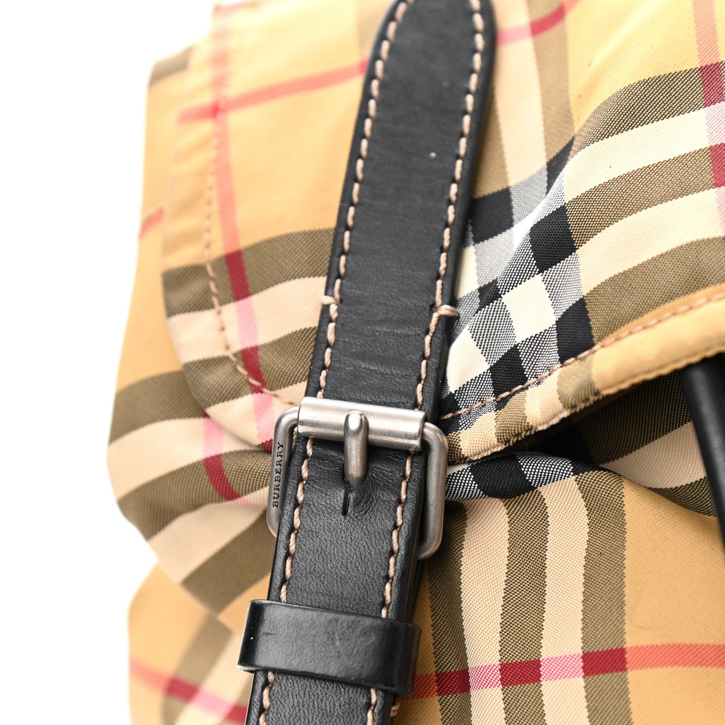 Nylon Vintage Check Medium Rucksack Backpack Antique Yellow