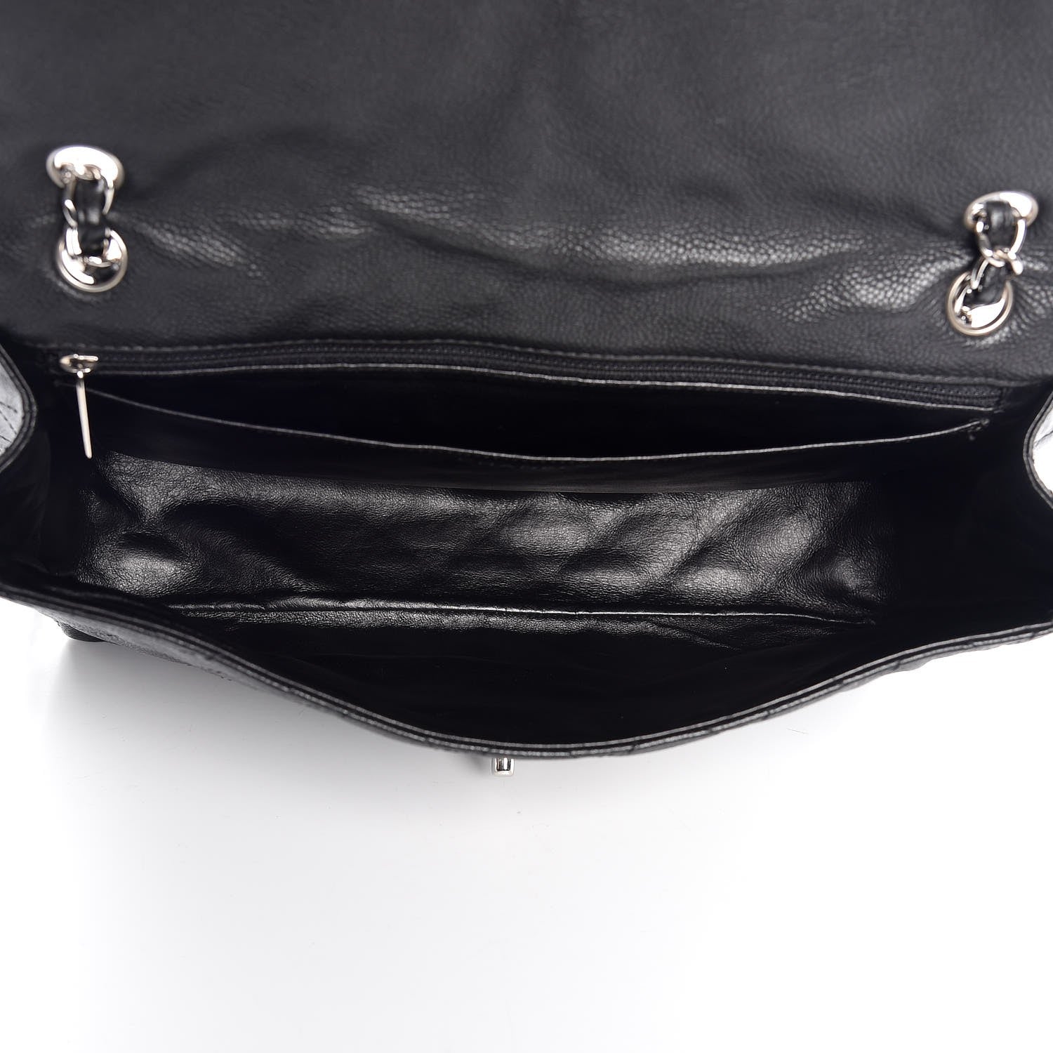 Chanel Washed Caviar Quilted Maxi Single Flap Black 5 of 8