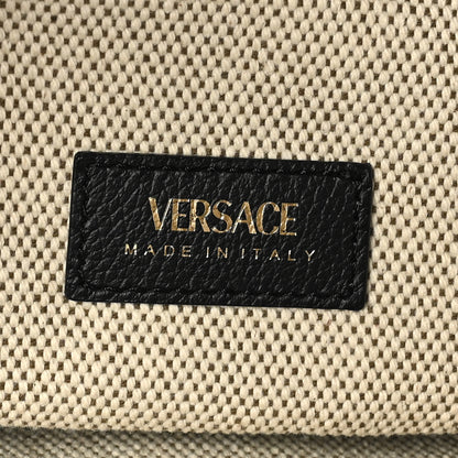 Versace Canvas Calfskin La Medusa Mini Tote Bag Beige 6 of 9