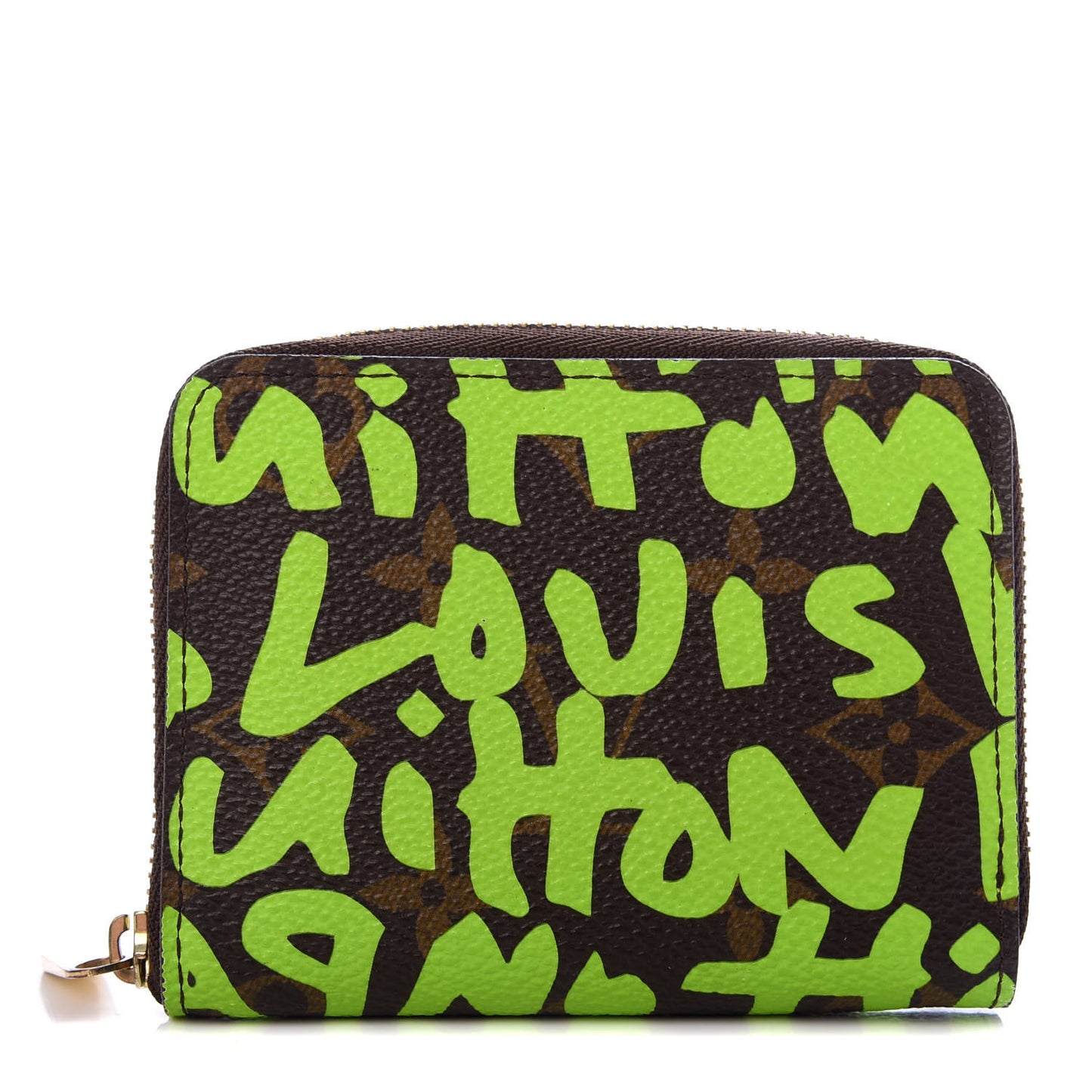 Monogram Graffiti Zippy Coin Purse Wallet Green