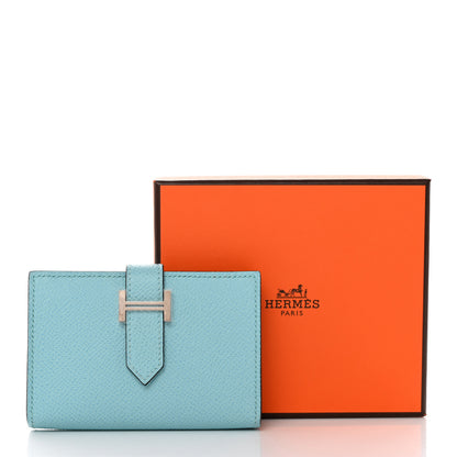 Hermes Epsom Bearn Card Holder Wallet Bleu Atoll 8 of 8