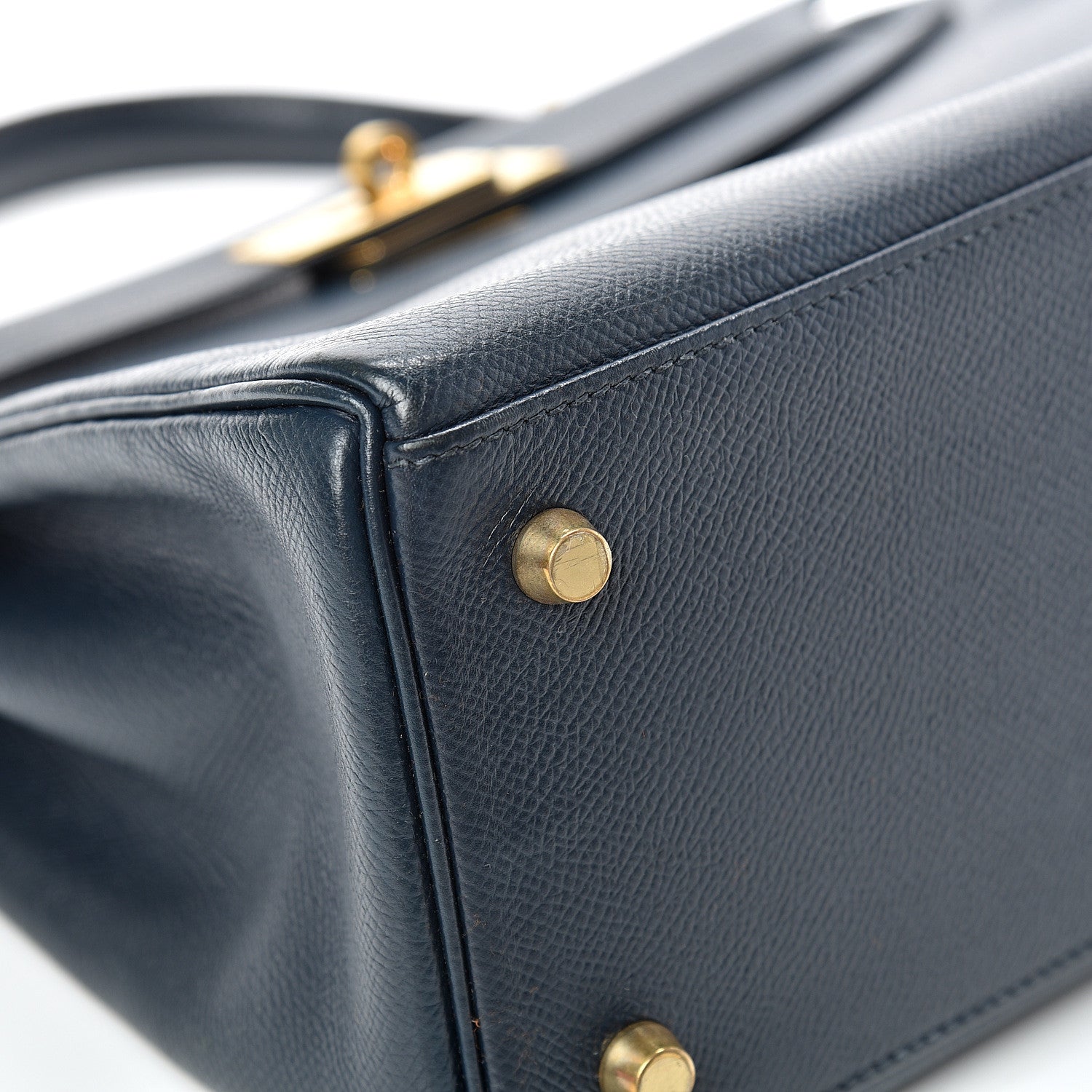 Hermes Courchevel Retourne Kelly 28 Bleu Marine 6 of 48