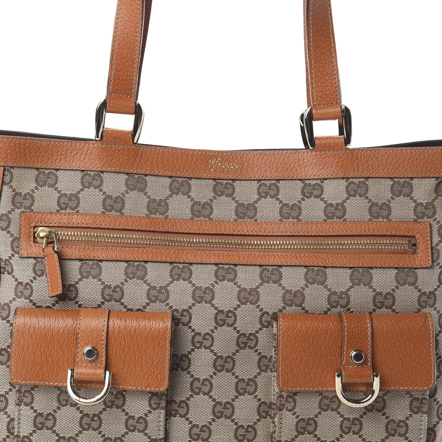 Monogram Abbey D Ring Tote Tan