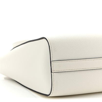 Prada Saffiano Soft Calfskin Zippered Tote White 8 of 9