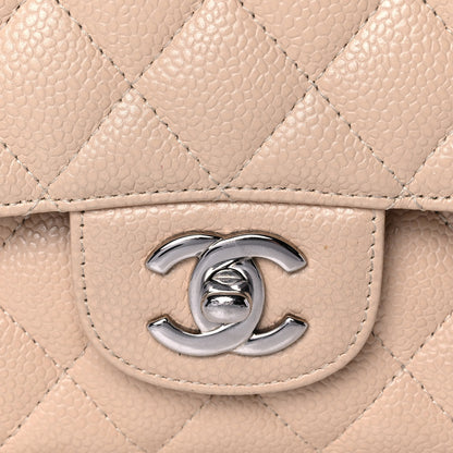 Chanel Caviar Quilted Medium Double Flap Beige 8 of 14