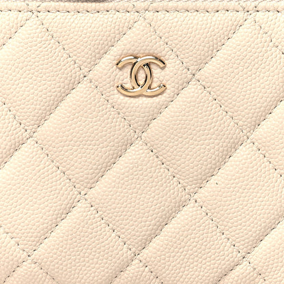 Chanel Caviar Quilted Small Cosmetic Case Light Beige 8 of 13