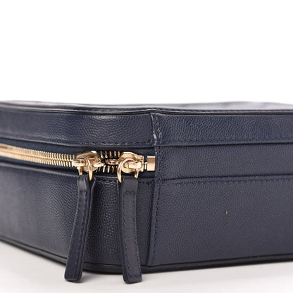 Chanel Caviar Quilted Medium CC Filigree Vanity Case Navy 6 of 10