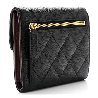 Chanel Caviar Quilted Compact Flap Wallet Black 3 of 8