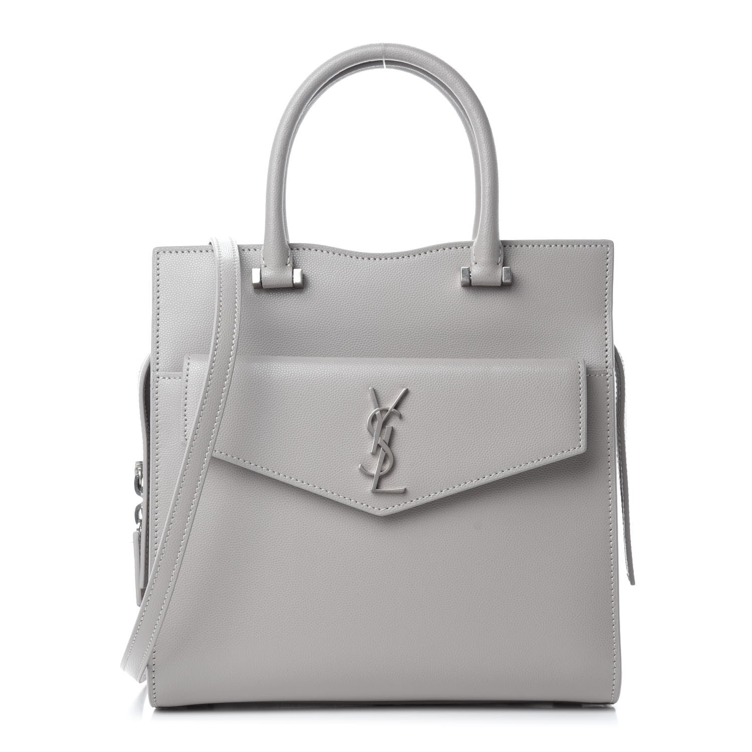 Saint Laurent Grain De Poudre Small Uptown Tote Granite 1 of 10
