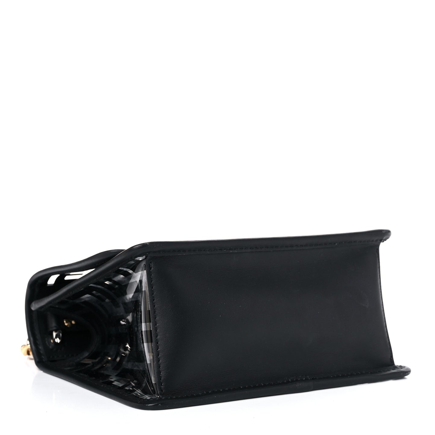TPU FF Vitello Century F is Fendi Small Kan I Shoulder Bag Black