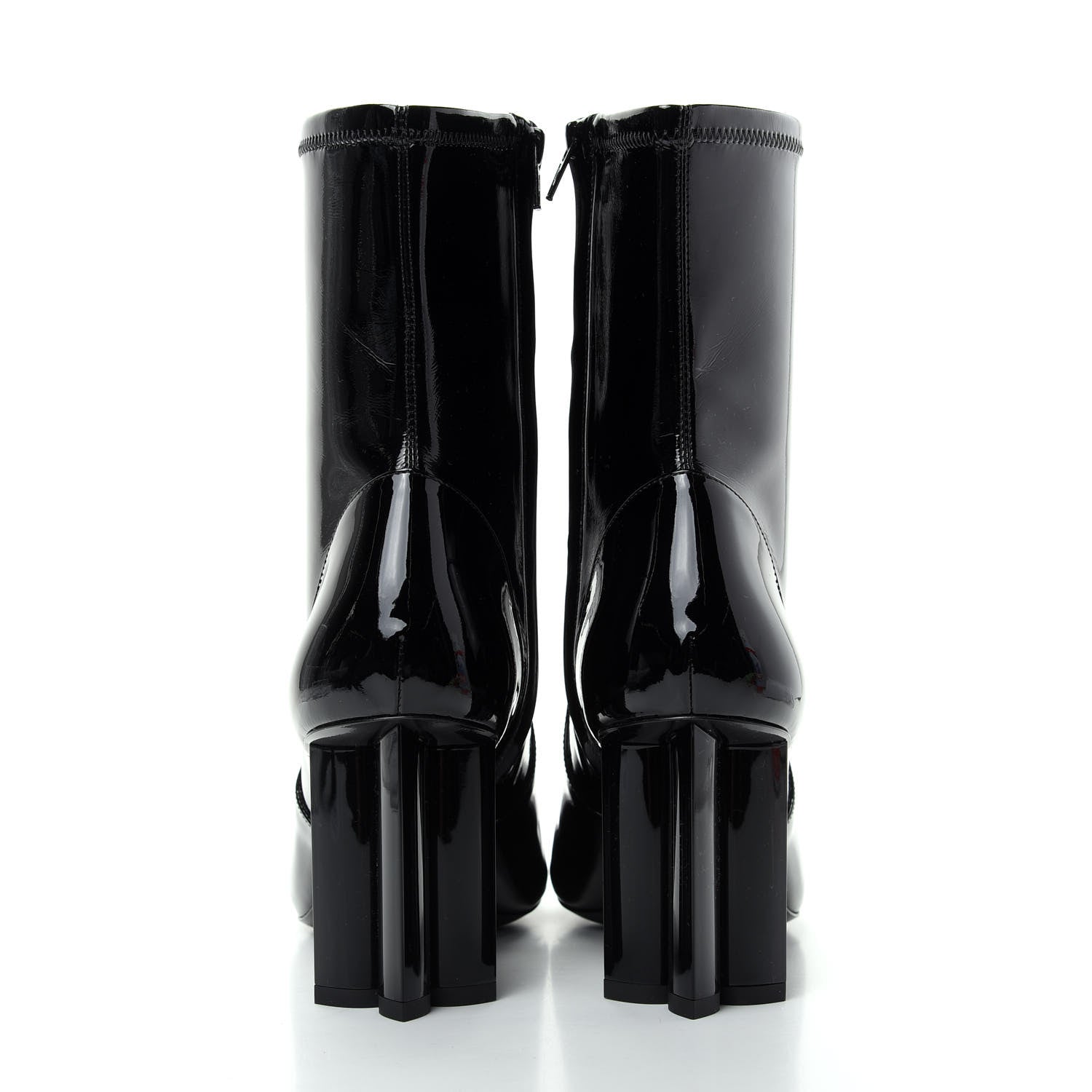 Louis Vuitton Patent Silhouette Ankle Boots 39 Black 7 of 9
