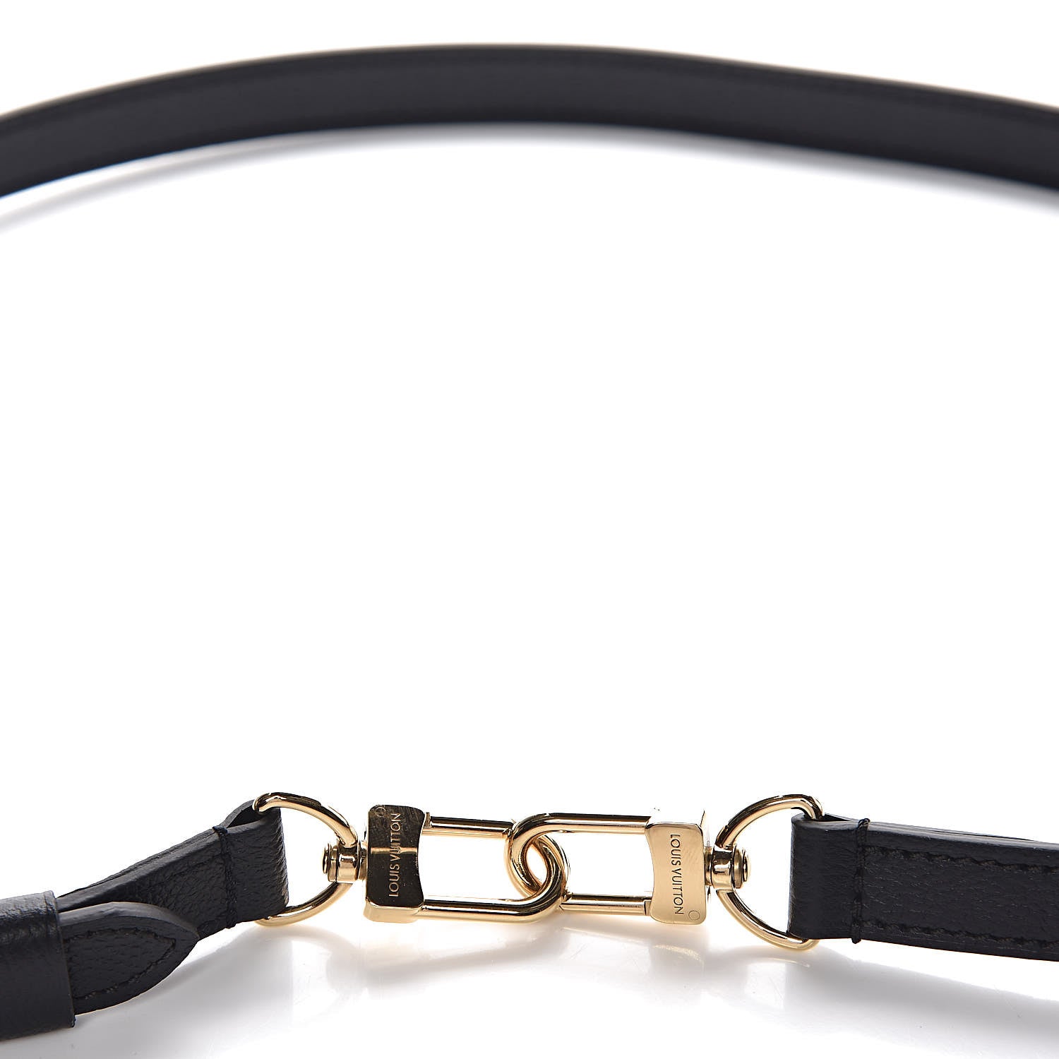 Louis Vuitton Calfskin Adjustable Shoulder Strap Black 4 of 5