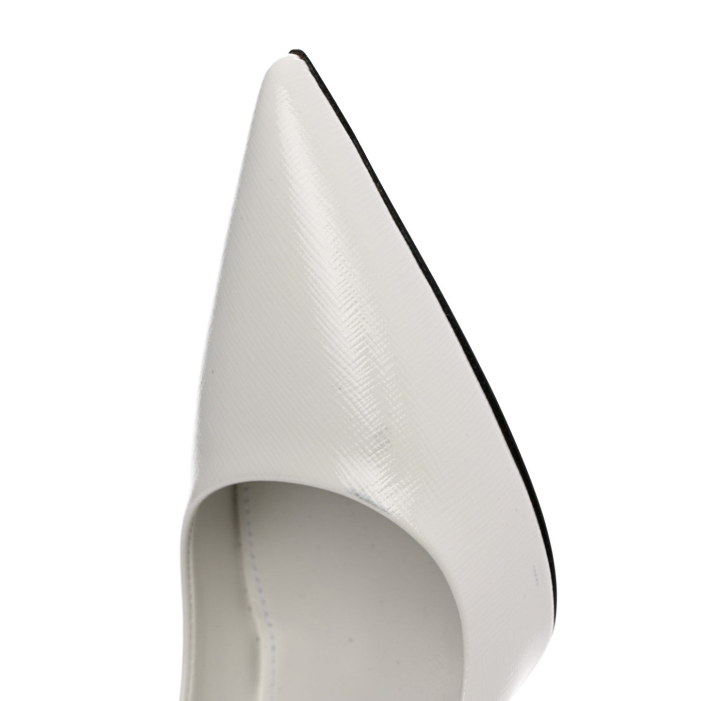 Saffiano Patent Pumps 39 White