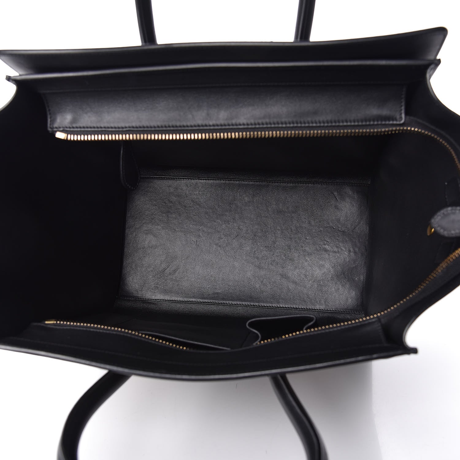 Celine Smooth Calfskin Goat Fur Mini Luggage Brown 7 of 8