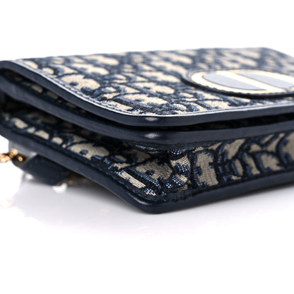 Christian Dior Oblique 30 Montaigne 2-In-1 Pouch Blue 7 of 8