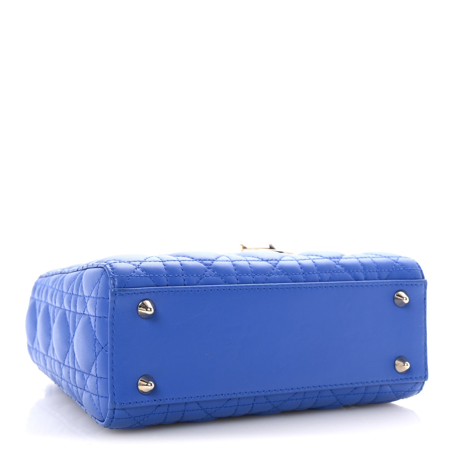 Christian Dior Lambskin Cannage Small My ABCDior Lady Dior Blue 4 of 9