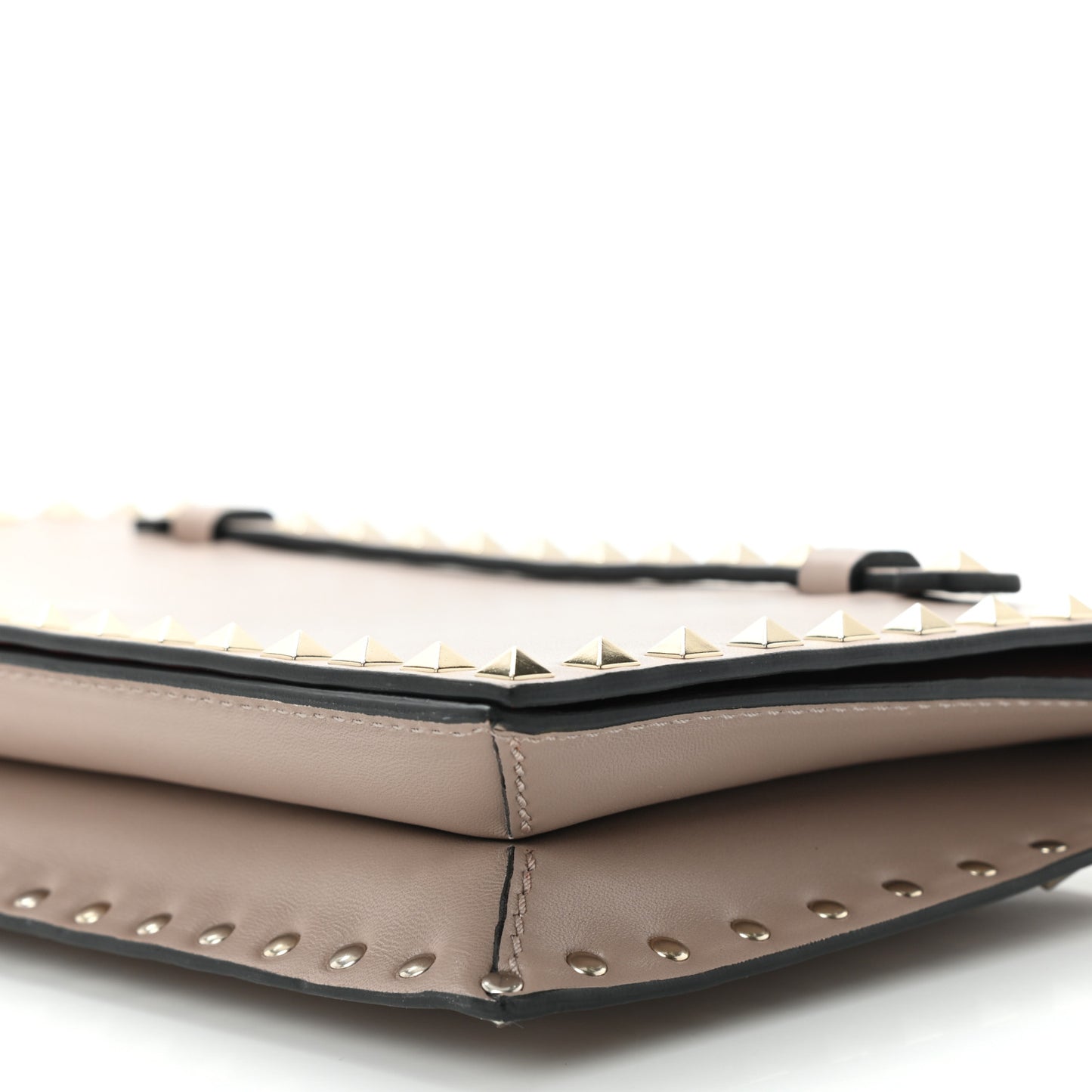 Nappa Rockstud Wristlet Clutch Poudre