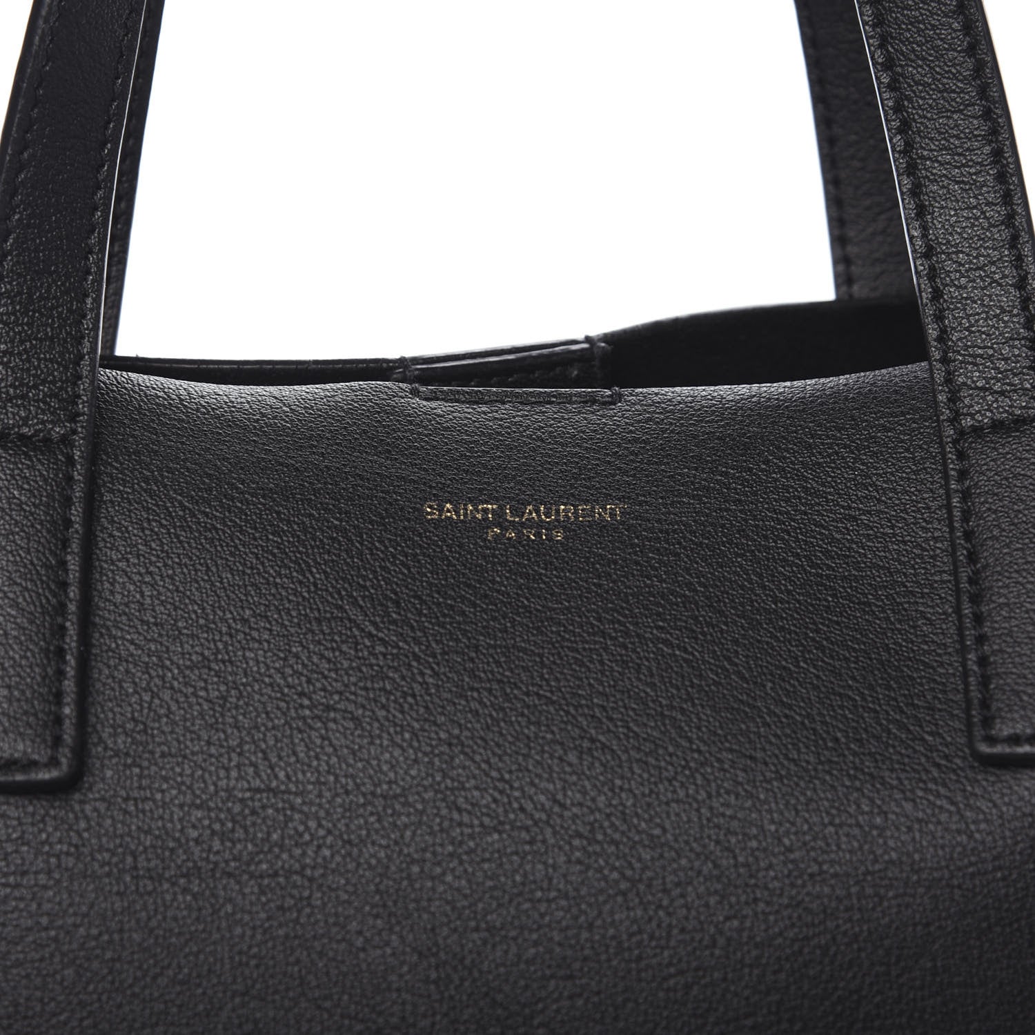 Saint Laurent Calfskin Toy Shopping Tote Black 9 of 9