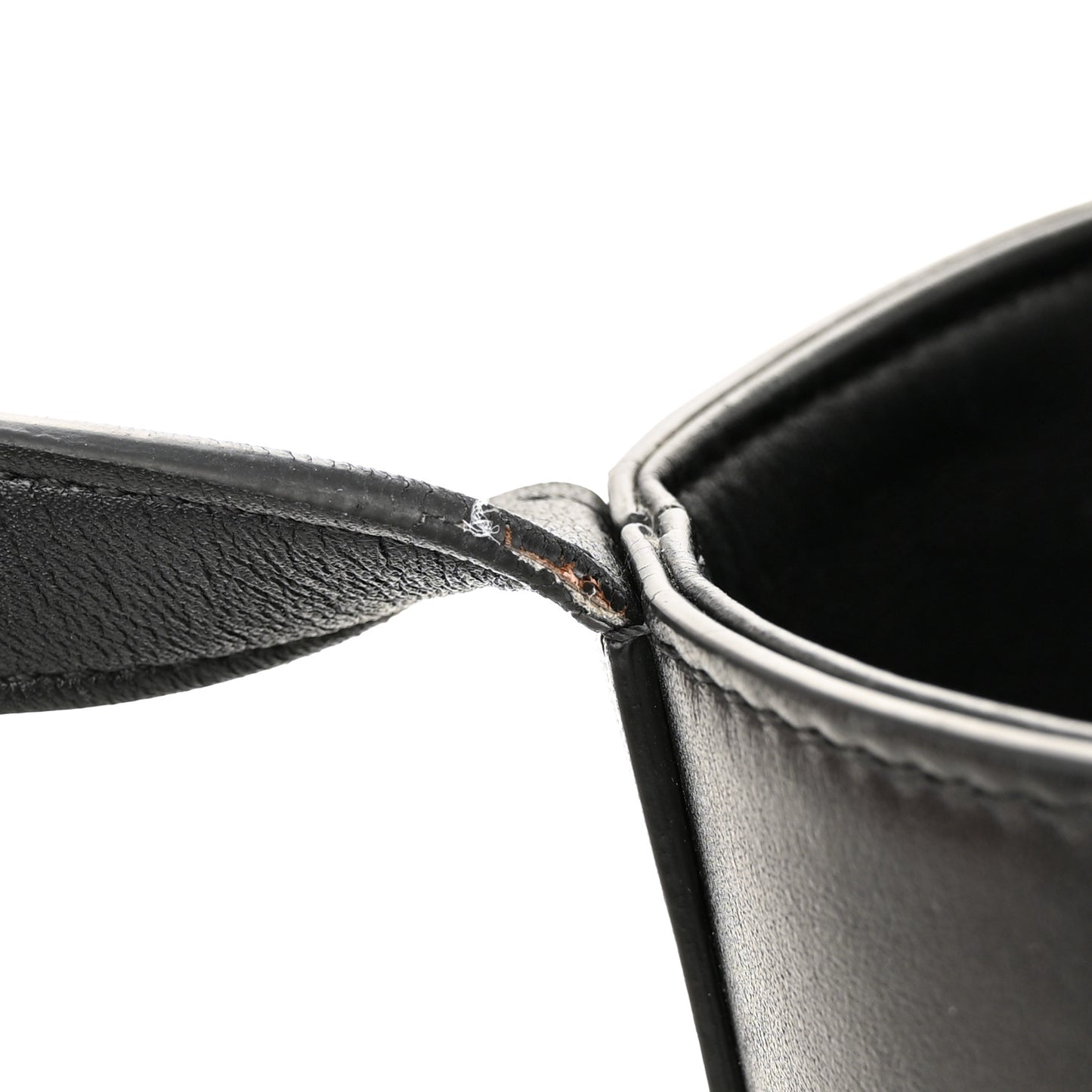 Smooth Calfskin Triomphe Small Bucket Bag Black