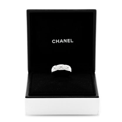 Chanel 18K White Gold Small Coco Crush Ring 57 8 5 of 5