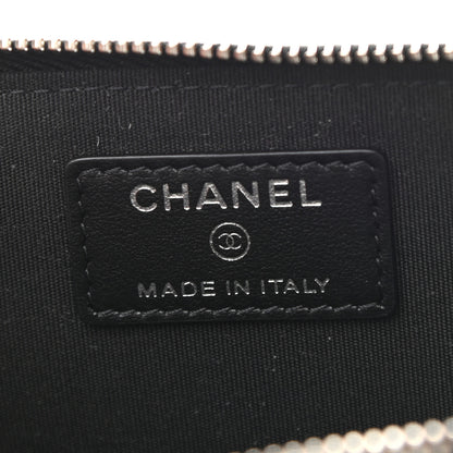 Chanel Caviar Camellia Embossed Key Holder Case Black 6 of 7