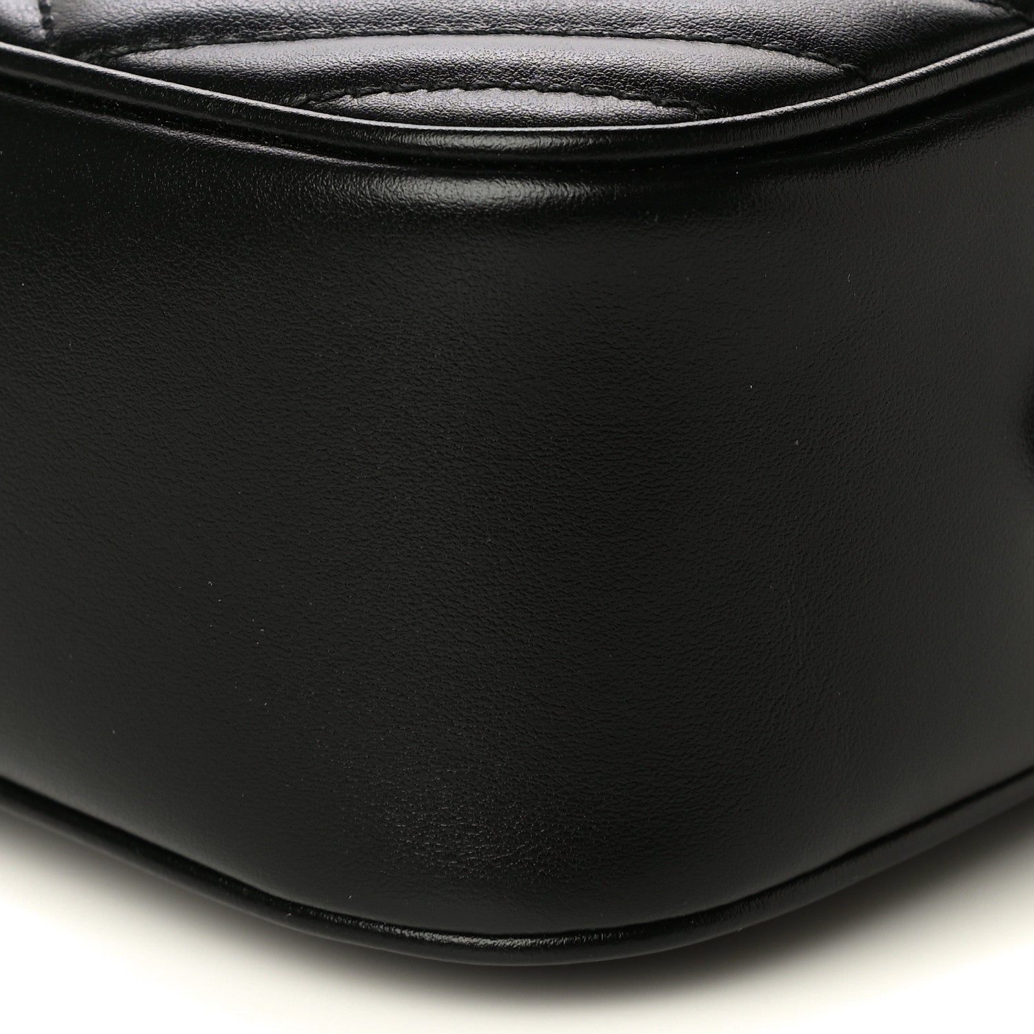 Gucci Calfskin Matelasse Small GG Marmont Chain Shoulder Bag Black 10 of 11