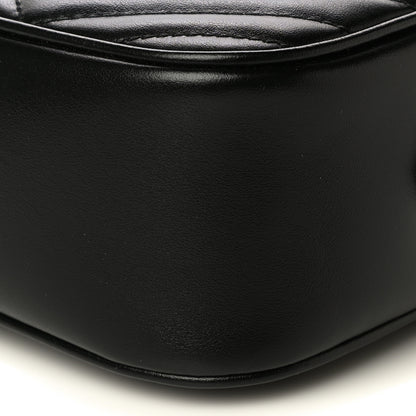 Gucci Calfskin Matelasse Small GG Marmont Chain Shoulder Bag Black 10 of 11