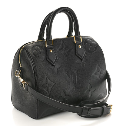 Louis Vuitton Empreinte Monogram Giant Speedy Bandouliere 25 Black 3 of 9