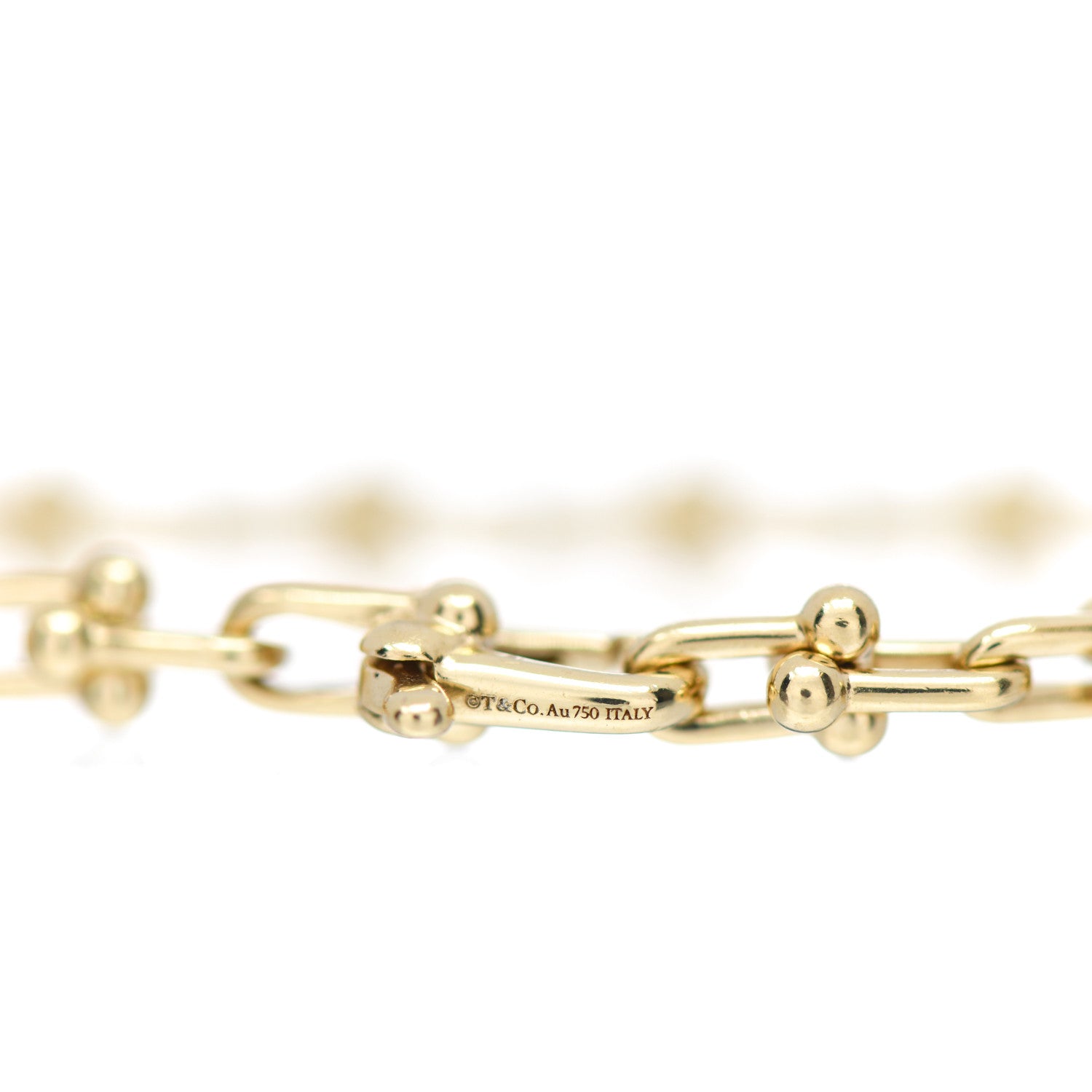 Tiffany 18K Yellow Gold Micro HardWear Link Bracelet 3 of 4