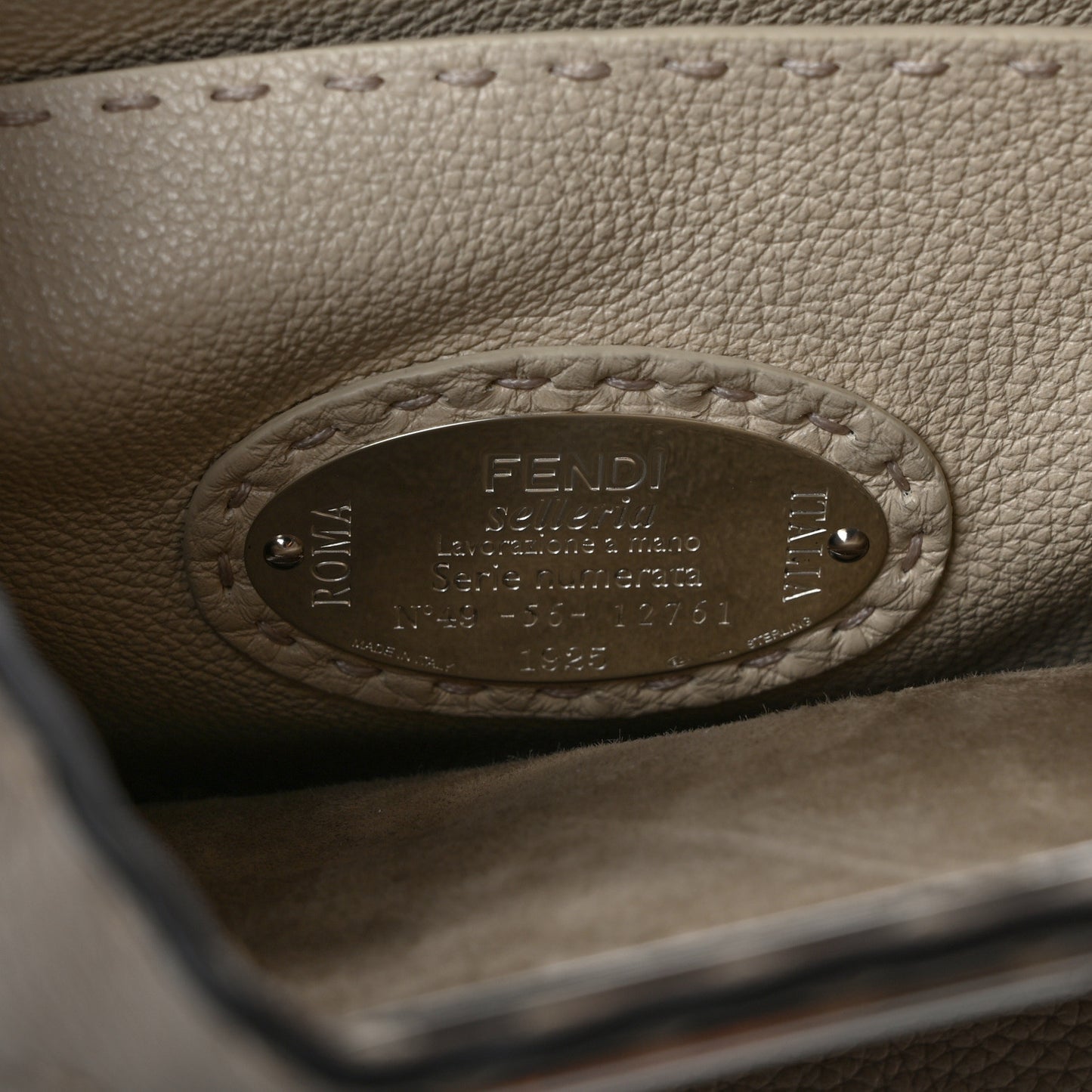 Cuoio Romano Selleria Chamois Medium Peekaboo I SEE U Satchel Corda Camelia Cipria