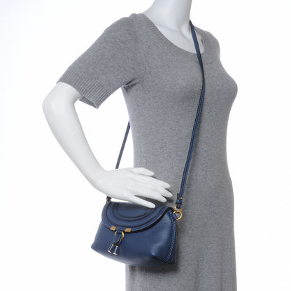 Chloe Calfskin Small Marcie Crossbody Bag Navy Blue 2 of 9