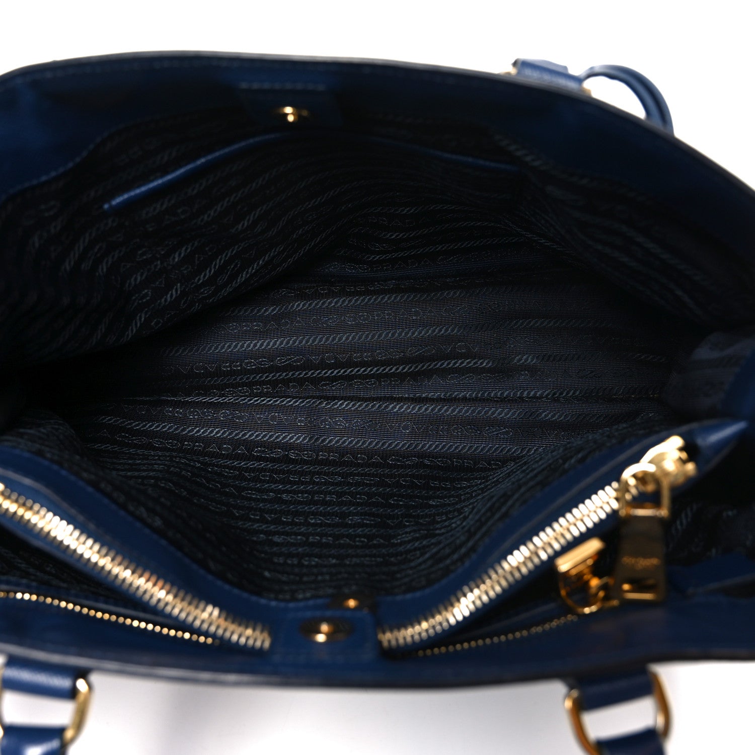 Prada Saffiano Lux Medium Tote Bluette 5 of 9