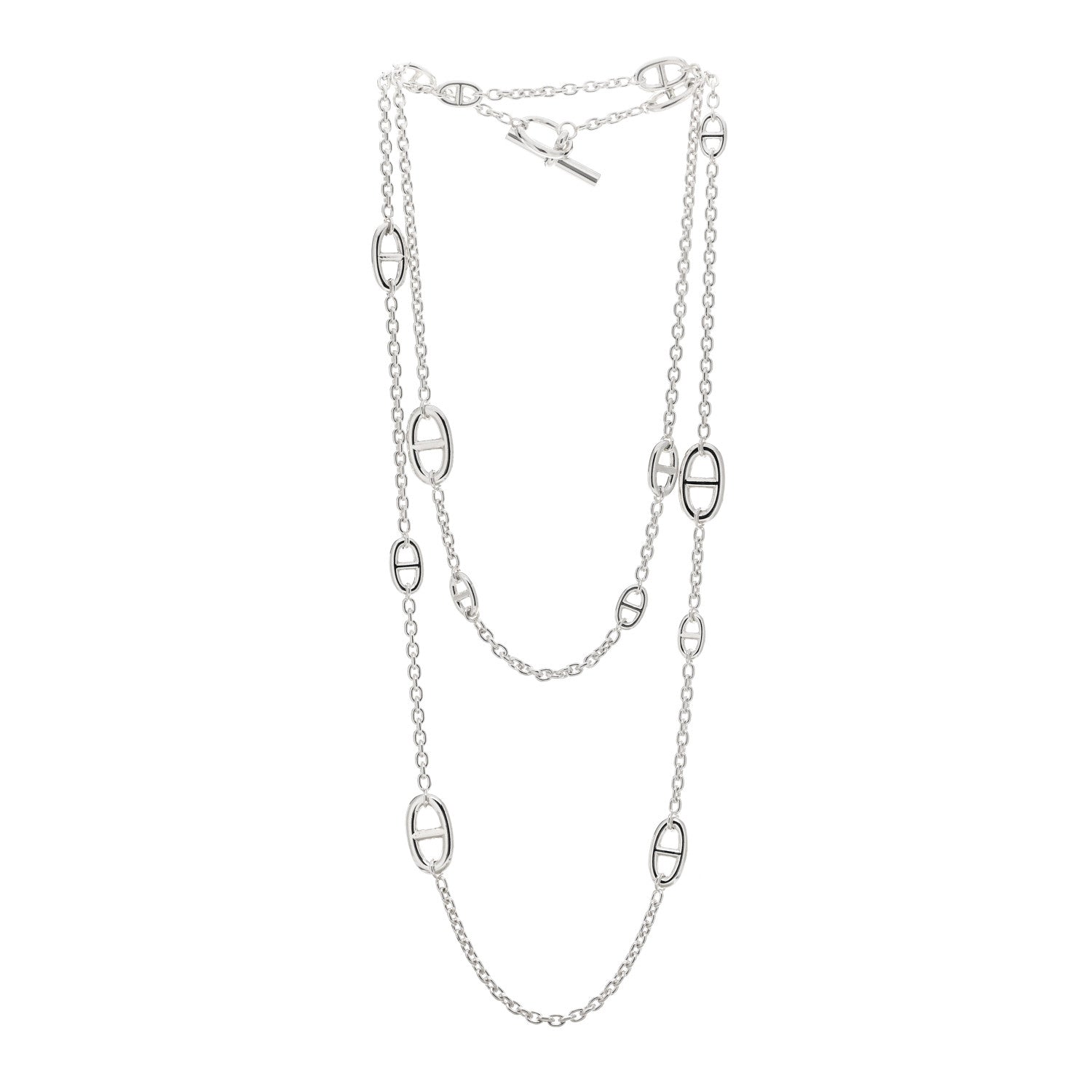 Hermes Sterling Silver Farandole Necklace 120 2 of 4