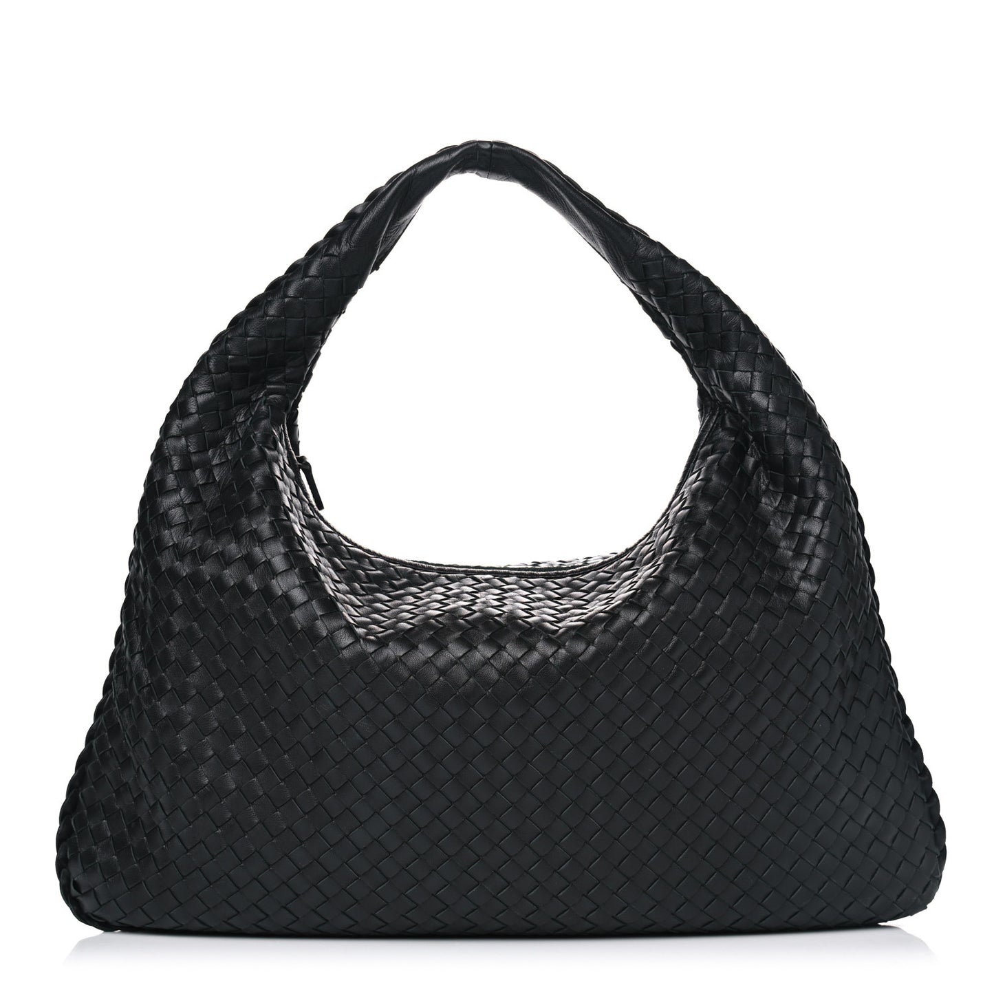 Nappa Intrecciato Large Veneta Hobo Black