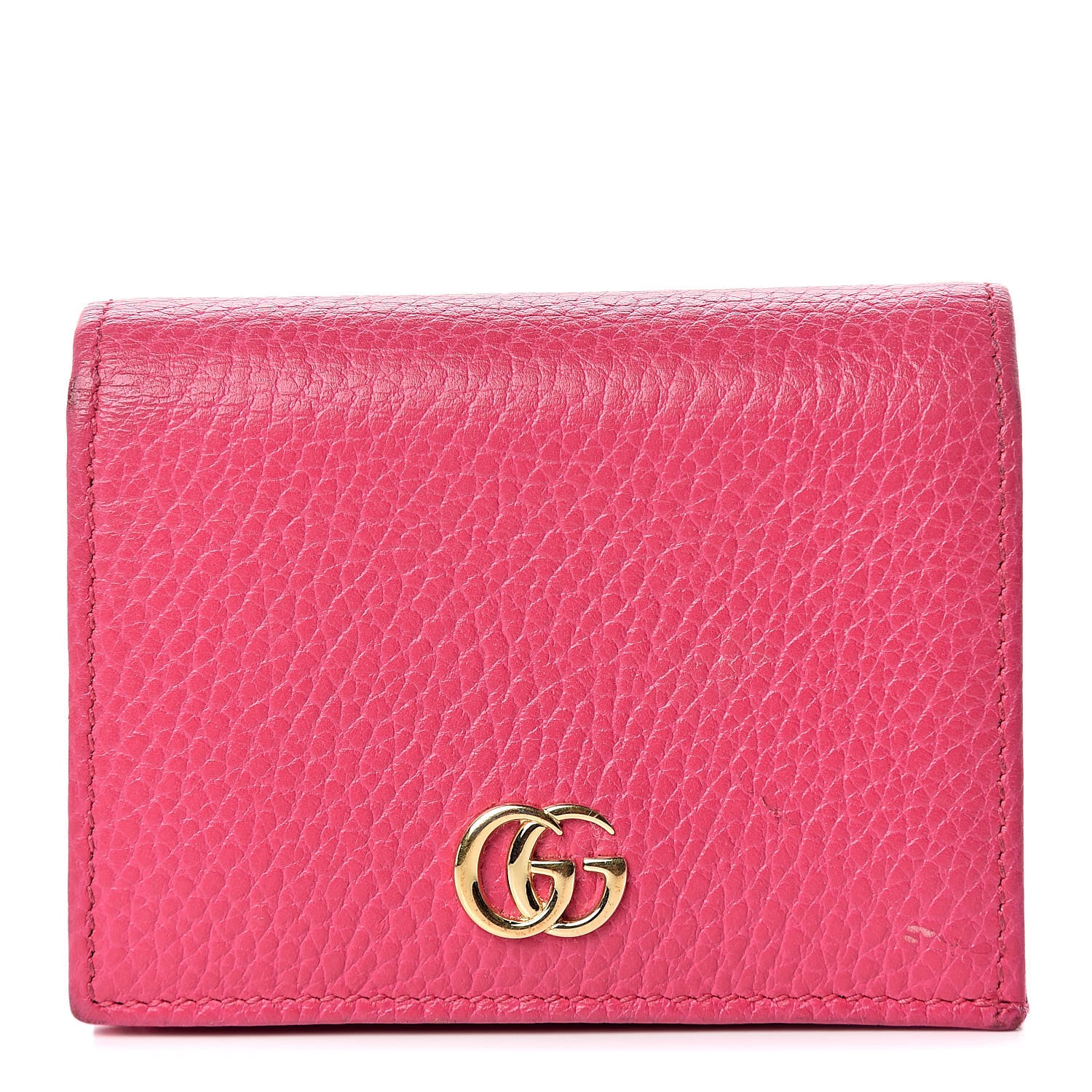 Gucci Dollar Calfskin GG Marmont Card Case Box Pink 1 of 11