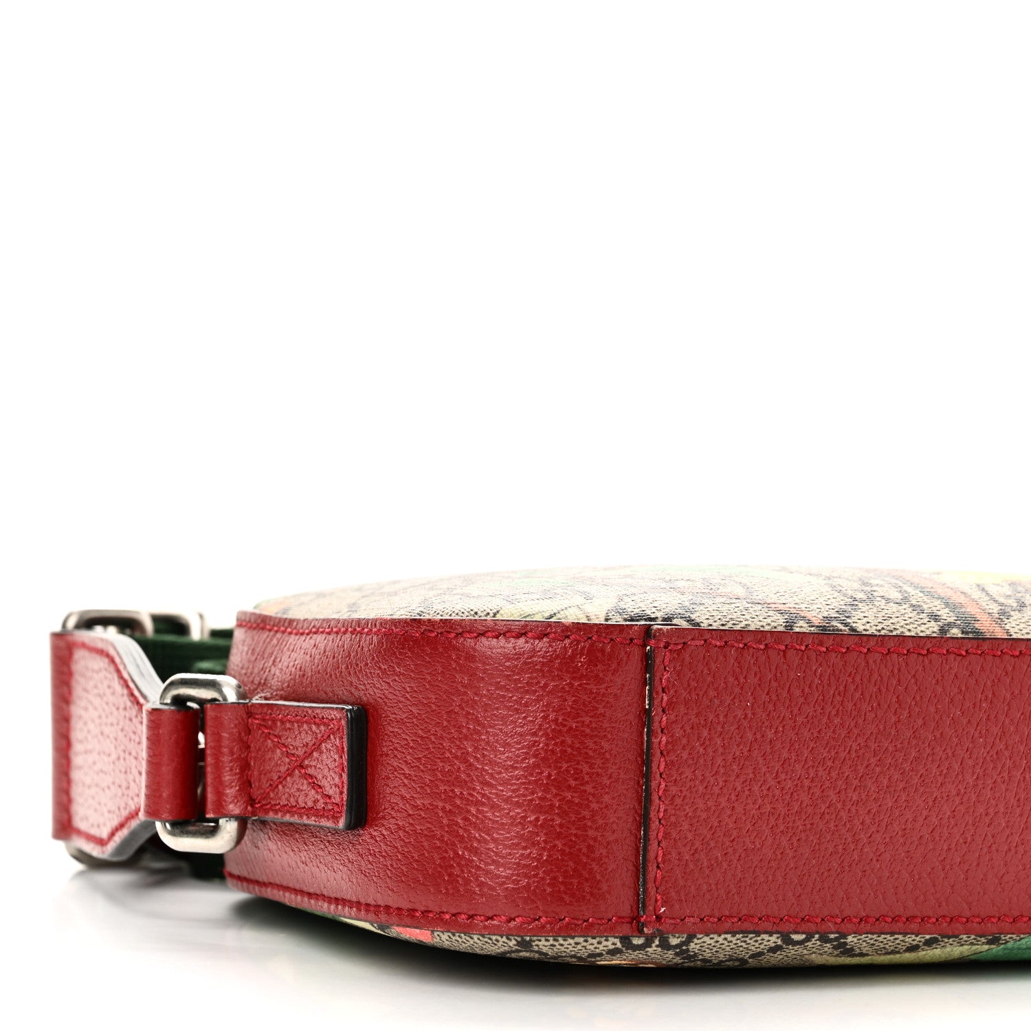 Gucci GG Supreme Monogram Tian Web Small Camera Bag Beige Multicolor Red 8 of 10