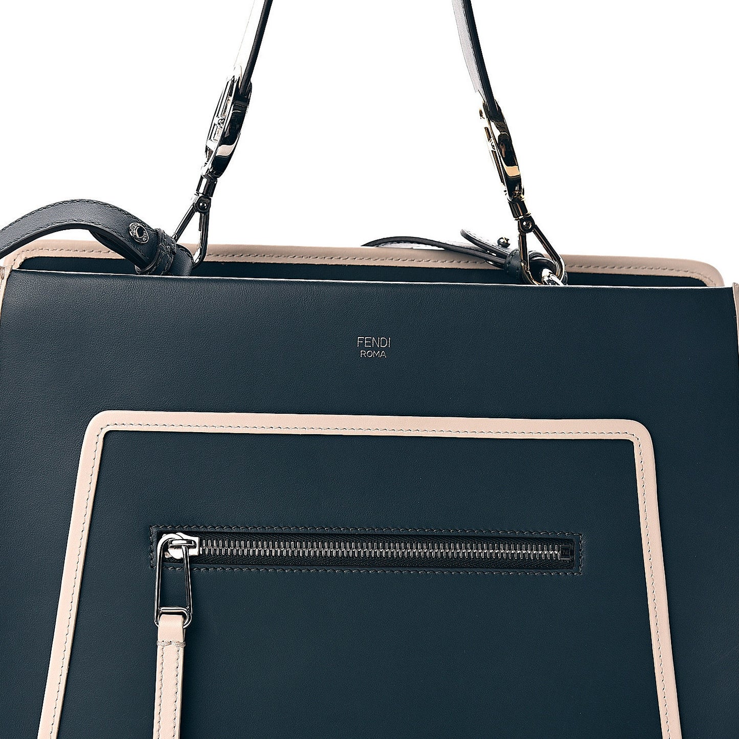 Vitello Century Opaco F is Fendi Bi-Color Regular Runaway Satchel Amazzonia Camelia